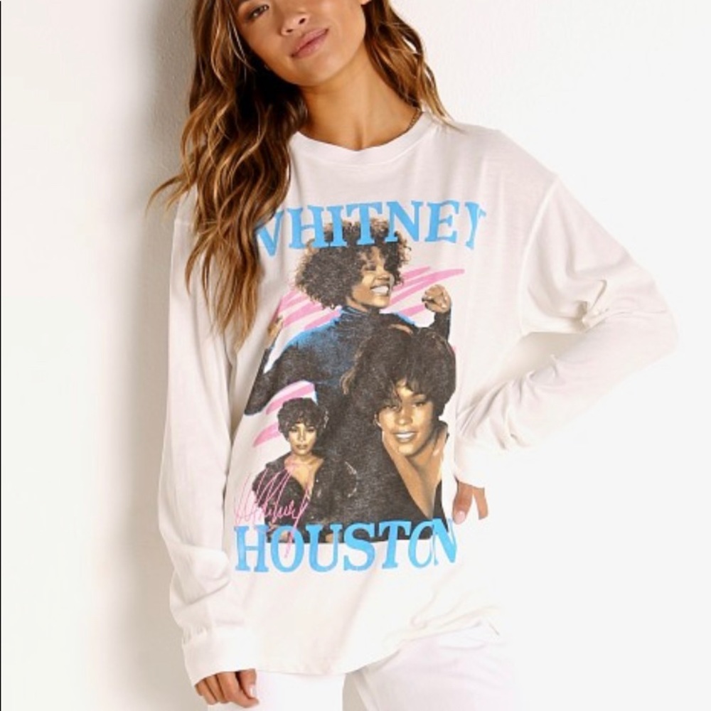 Daydreamer Whitney Houston Dance w/ Somebody Long Sleeve Size Small Vintage Look